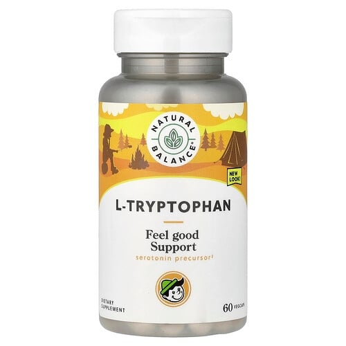 네츄럴 발란스 Natural Balance, l-트립토판, 60mg, 베지 캡슐 500정(캡슐당 500mg) 상세 이미지