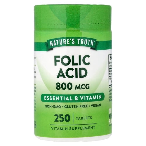네이쳐스 트루 Nature's Truth, 엽산, 800mcg, 250정 상세 이미지