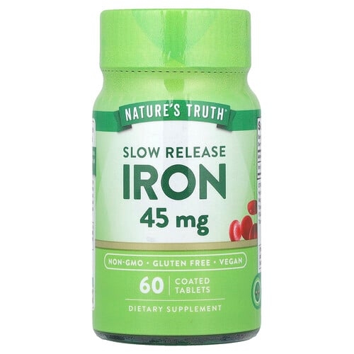 네이쳐스 트루 Nature's Truth, 철분, 서방형, 45mg, 코팅 60정 상세 이미지