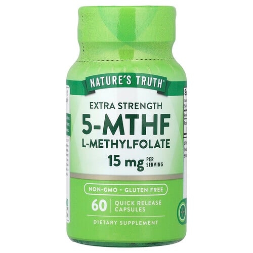네이쳐스 트루 Nature's Truth, 5-MTHF l-메틸엽산, 빠른 방출 캡슐 60정(캡슐 1정당 7.5mg) 상세 이미지