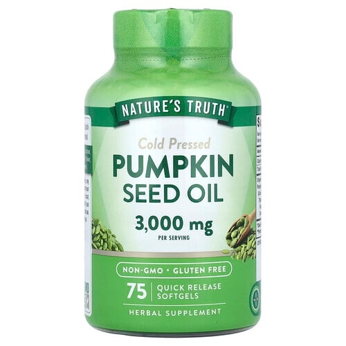 네이쳐스 트루 Nature's Truth, 호박씨 오일, 냉압착, 빠른 방출 소프트젤 75정,(소프트젤 1정당 1,000mg) 상세 이미지