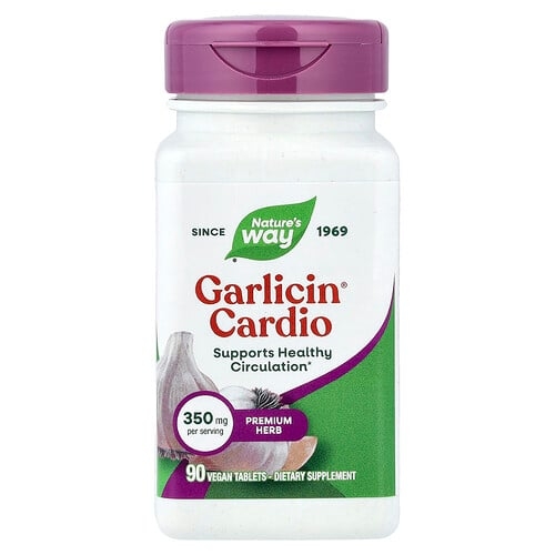 네이쳐스 웨이 Nature's Way, Garlicin Cardio®, 350mg, 비건 정제 90정 상세 이미지