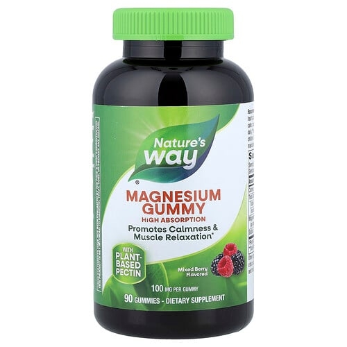 네이쳐스 웨이 Nature's Way, 마그네슘 구미젤리, 믹스 베리, 100mg, 구미젤리 90개 상세 이미지