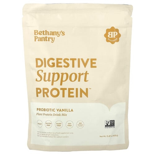 뉴제스트 Nuzest, Bethony's Pantry, Digestive Support Protein™, 프로바이오틱 바닐라, 450g(15.87oz) 상세 이미지
