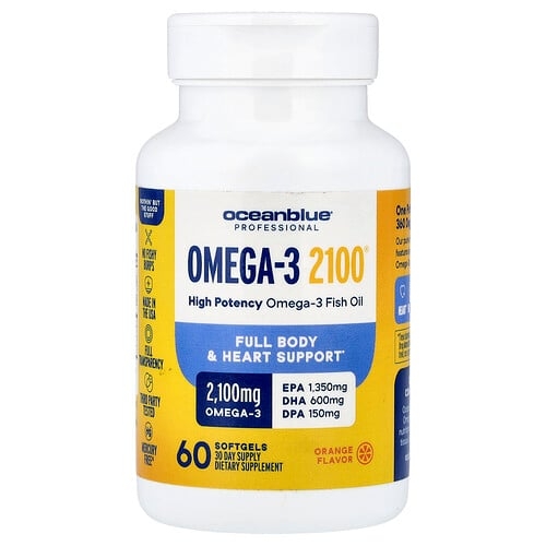 오션 블루 OceanBlue, 프로페셔널, Omega-3 2100®, 오렌지, 소프트젤 60정(소프트젤당 1,050mg) 상세 이미지