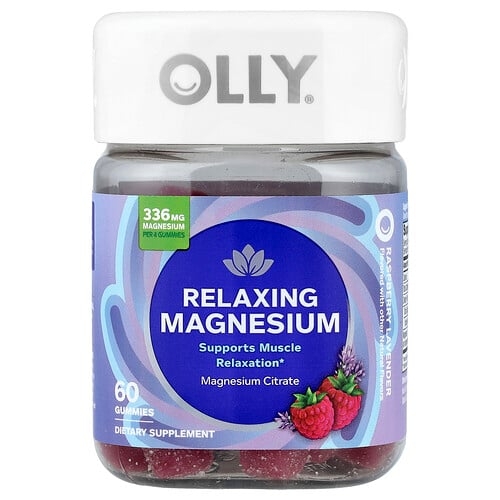 올리 OLLY, 긴장을 풀어주는 마그네슘 구미젤리, 라즈베리 라벤더, 구미젤리 60개(구미젤리 1개당 84mg) 상세 이미지