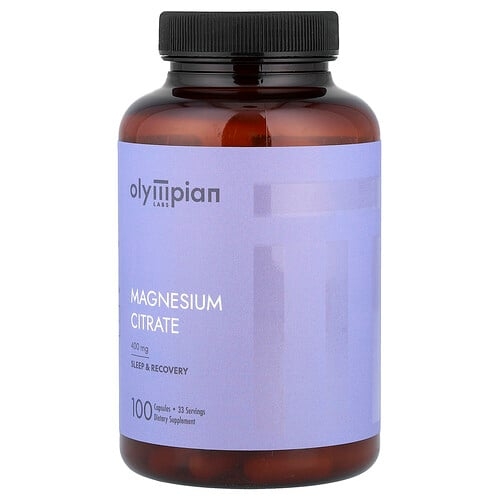 올림피언 랩 Olympian Labs, 마그네슘시트레이트, 캡슐 100정(캡슐 1정당 133mg) 상세 이미지
