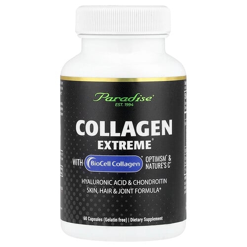 파라다이스 허브 Paradise Herbs, BioCell Collagen®, OptiMSM®, Nature's C® 함유 Collagen Extreme®, 캡슐 60정 상세 이미지