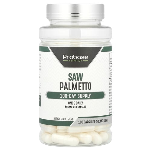 프로베이스 뉴트리션 Probase Nutrition, 쏘팔메토, 500mg, 캡슐 100정 상세 이미지