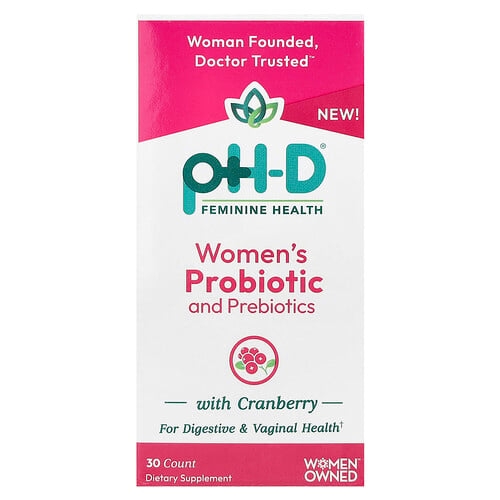 pH-D Feminine Health, 여성용 크랜베리 함유 프로바이오틱 및 프리바이오틱, 캡슐 30정 상세 이미지