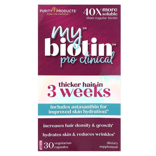 퓨어리티 프로덕트 Purity Products, MyBiotin, ProClinical, 베지 캡슐 30정 상세 이미지