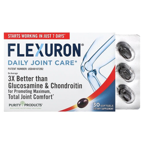 퓨어리티 프로덕트 Purity Products, Flexuron, 일상 관절 케어, 소프트젤 30정 상세 이미지