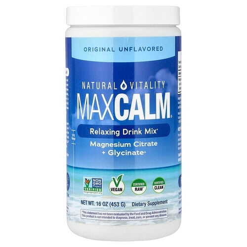 네츄럴 바이탈리티 Natural Vitality, CALM®, 릴랙싱 드링크 믹스, 오리지널 무맛, 453g(16oz) 상세 이미지