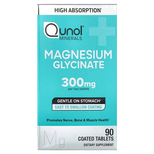 퀴놀 Qunol, 글리신산 마그네슘, 코팅 정제 90정(1정당 150mg) 상세 이미지
