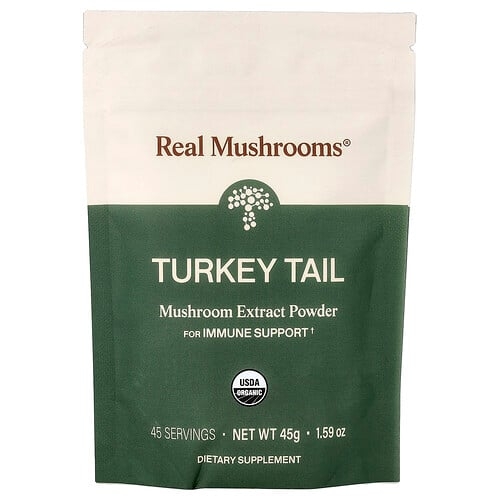 Real Mushrooms, 구름버섯, 유기농 버섯 추출물 분말, 45g(1.59oz) 상세 이미지