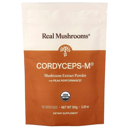 Real Mushrooms, 동충하초-M, 유기농 버섯 추출물 분말, 150g(2.12oz) 상세 이미지