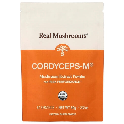 Real Mushrooms, Cordyceps-M®, 버섯 추출물 분말, 60g(2.12oz) 상세 이미지