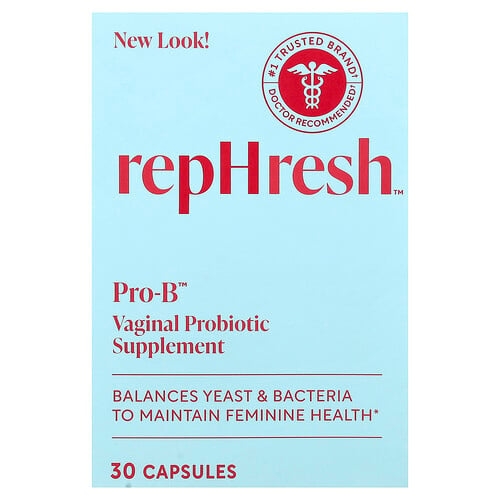 리프레시 Rephresh, Pro-B™, 질 프로바이오틱 보충제, 50억CFU, 캡슐 30정 상세 이미지