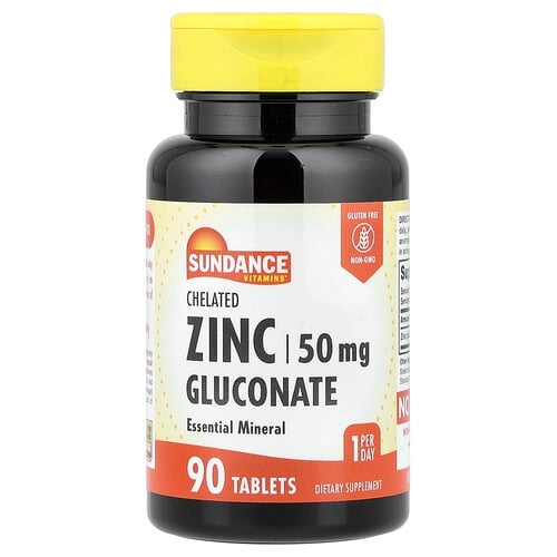 선댄스 비타민 Sundance Vitamins, 킬레이트화아연글루코네이트, 50mg, 90정 상세 이미지