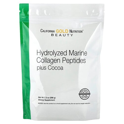 캘리포니아 골드 뉴트리션 California Gold Nutrition, 가수분해 해양 콜라겐 펩타이드, 코코아 함유, 206g(7.3oz) 상세 이미지