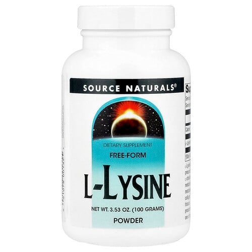 소스 네츄럴 Source Naturals, l-라이신 분말, 100g(3.53oz) 상세 이미지