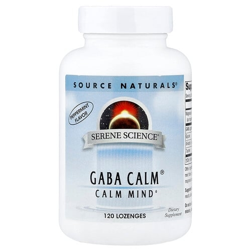 소스 네츄럴 Source Naturals, Serene Science®, GABA Calm®, 페퍼민트, 사탕 정제 120정 상세 이미지