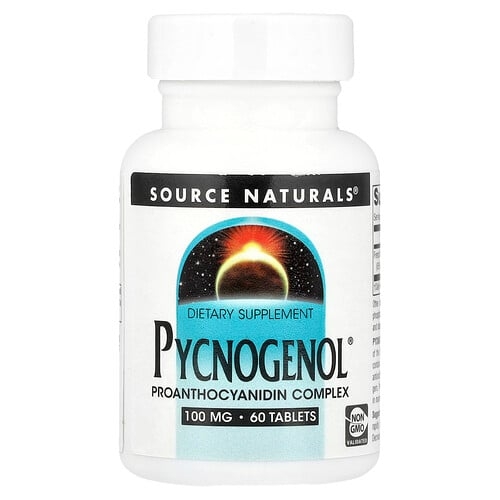 소스 네츄럴 Source Naturals, Pycnogenol®, 100mg, 60정 상세 이미지