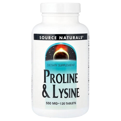 소스 네츄럴 Source Naturals, 프롤린 & 라이신, 120정 상세 이미지