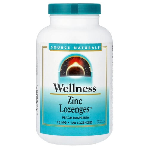 소스 네츄럴 Source Naturals, Wellness Zinc Lozenges™, 복숭아-라즈베리 맛, 사탕 정제 120정 상세 이미지