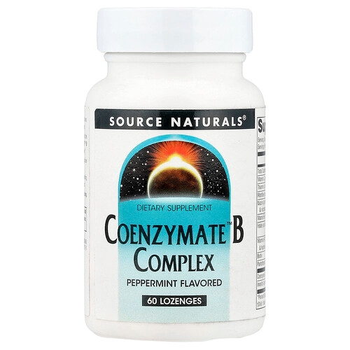 소스 네츄럴 Source Naturals, Coenzymated™ B 복합체, 페퍼민트, 사탕 정제 60정 상세 이미지