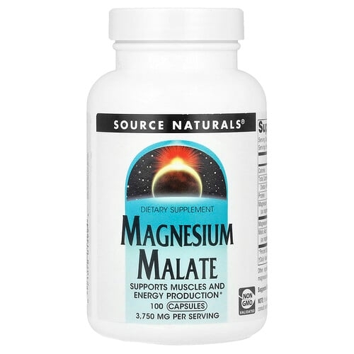 소스 네츄럴 Source Naturals, 마그네슘 말레이트, 캡슐 100정(캡슐 1정당 625mg) 상세 이미지