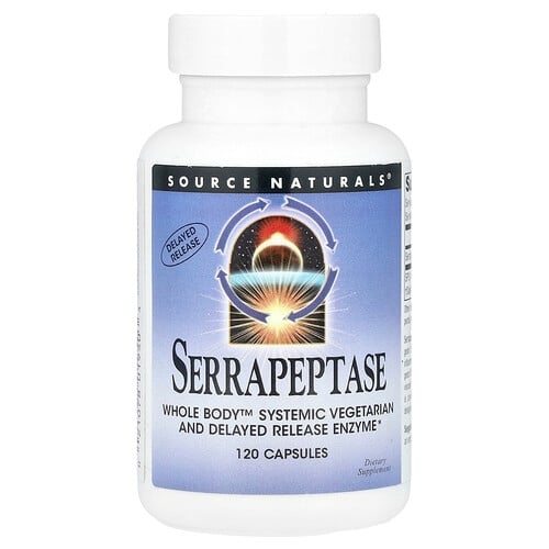 소스 네츄럴 Source Naturals, 세라펩타아제, 캡슐 120정(캡슐당 60,000SPU) 상세 이미지