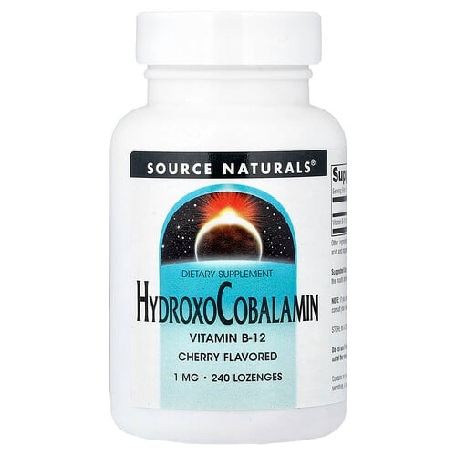 소스 네츄럴 Source Naturals, HydroxoCobalamin, 체리맛, 1mg, 사탕 정제 240정 상세 이미지