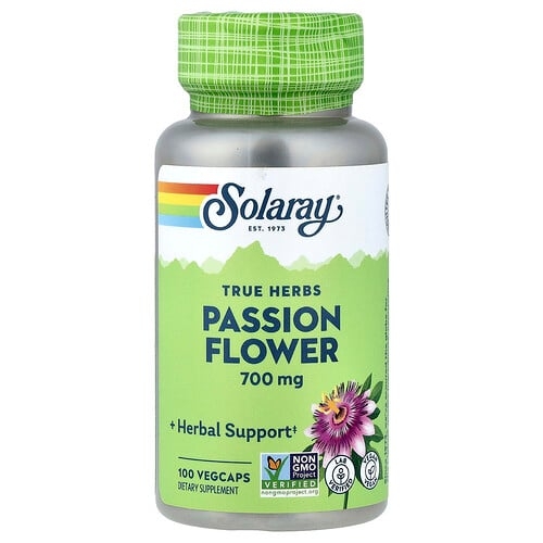 소라레이 Solaray, True Herbs, 시계꽃, 베지 캡슐 100정(VegCap 1정당 350mg) 상세 이미지