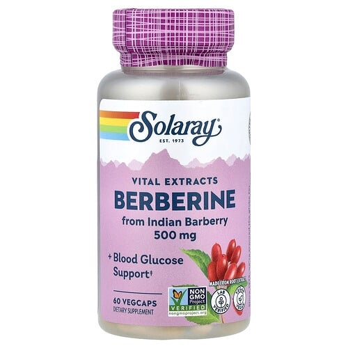 소라레이 Solaray, 필수 추출물, 베르베린, 500mg, 베지 캡슐 60정 상세 이미지