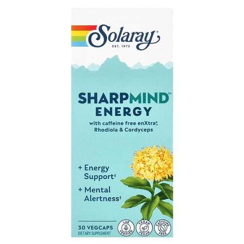 소라레이 Solaray, SharpMind™ 에너지, 베지 캡슐 30정 상세 이미지