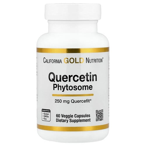 캘리포니아 골드 뉴트리션 California Gold Nutrition, Quercetin Phytosome Quercefit®, 250mg, 베지 캡슐 60정 상세 이미지