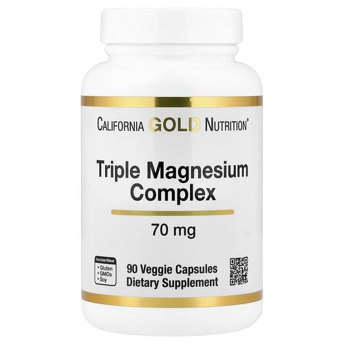 캘리포니아 골드 뉴트리션 California Gold Nutrition, 트리플 마그네슘 복합체, 70mg, 베지 캡슐 90정 상세 이미지