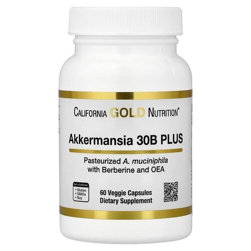 캘리포니아 골드 뉴트리션 California Gold Nutrition, 아커만시아 300억 플러스, 베르베린 포스포리피드 매트릭스 및 OEA 함유, 베지 캡슐 60정 상세 이미지