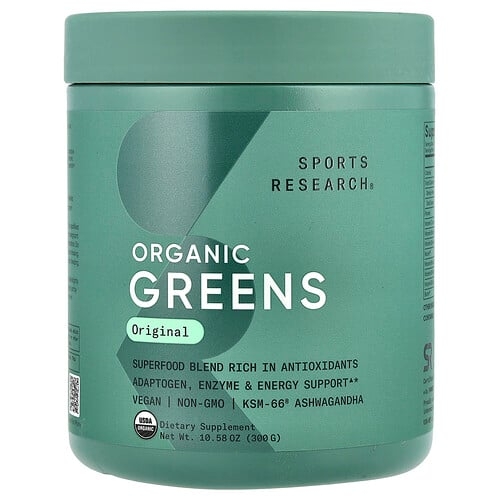 스포츠 리서치 Sports Research, 유기농 녹색 채소, 오리지널, 300g(10.58oz) 상세 이미지