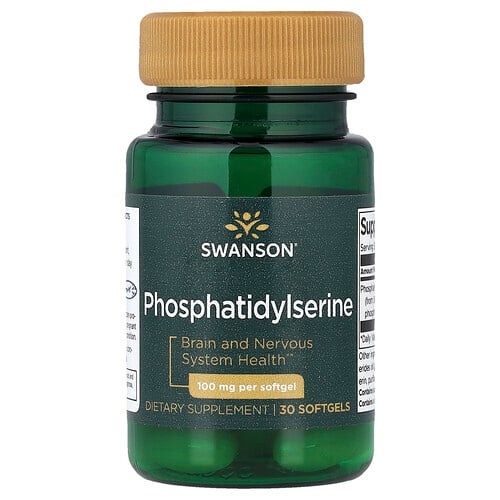 스완슨 비타민 Swanson Vitamins, 포스파티딜세린, 100mg, 소프트젤 30정 상세 이미지