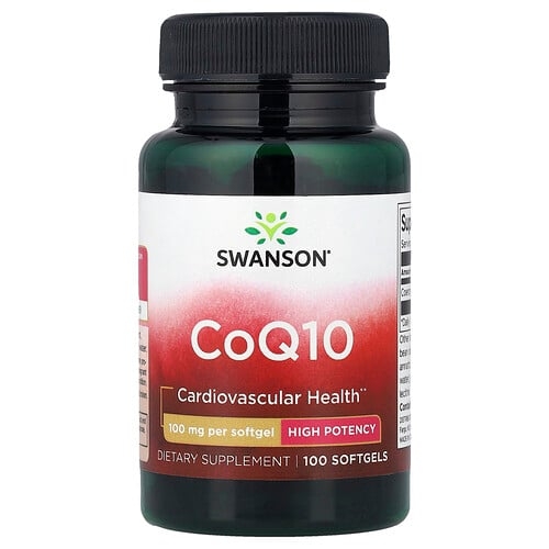 스완슨 비타민 Swanson Vitamins, CoQ10, 고효능, 100mg, 소프트젤 100정 상세 이미지