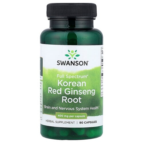 스완슨 비타민 Swanson Vitamins, Full Spectrum® 한국산 홍삼 뿌리, 400mg, 캡슐 90정 상세 이미지