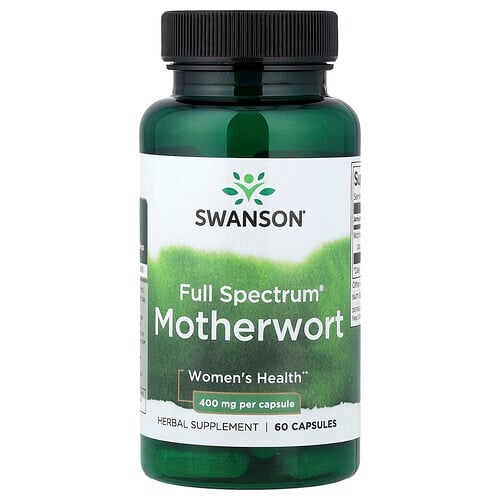 스완슨 비타민 Swanson Vitamins, Full Spectrum®, 마더워트, 400mg, 캡슐 60정 상세 이미지