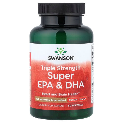 스완슨 비타민 Swanson Vitamins, 슈퍼 EPA 및 DHA, 900mg, 소프트젤 60정 상세 이미지
