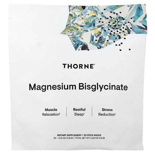 쏜 리서치 Thorne, 마그네슘 비스글리시네이트, 스틱팩 30개, 개당 3.8g(0.13oz) 상세 이미지