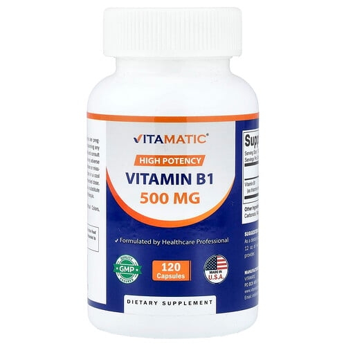 비타매틱 Vitamatic, 비타민B1, 500mg, 캡슐 120정 상세 이미지