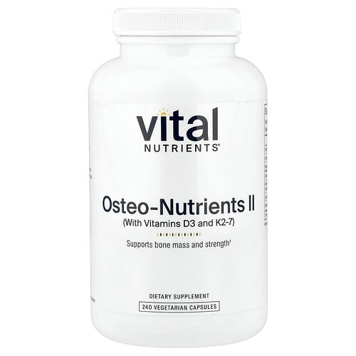 Vital Nutrients, Osteo-Nutrients II, 비타민K2-7 함유, 베지 캡슐 240정 상세 이미지