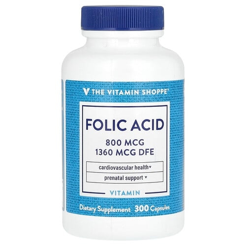 더 비타민 샵 The Vitamin Shoppe, 엽산, 800mcg, 캡슐 300정 상세 이미지