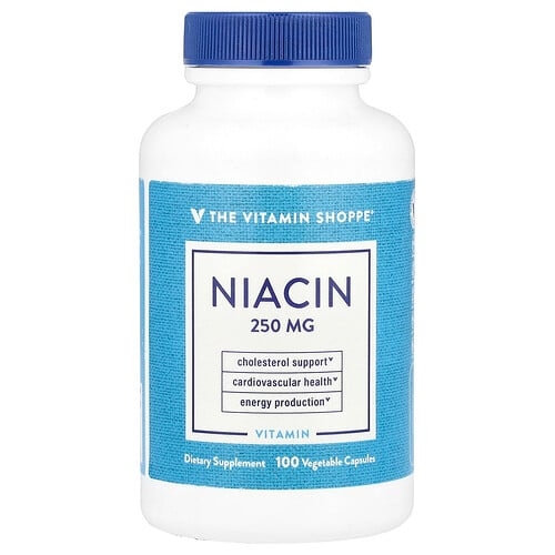 더 비타민 샵 The Vitamin Shoppe, 니아신, 250mg, 베지 캡슐 100정 상세 이미지